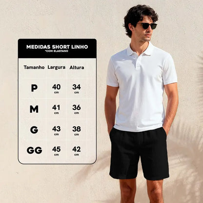 Kit Shorts Masculino Linho - Monte Seu Guarda-Roupa de Verão