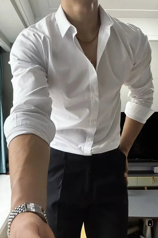 Camisa Social Masculina Manga Longa - Premium