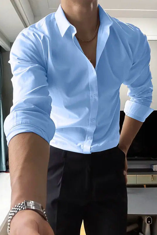 Camisa Social Masculina Manga Longa - Premium
