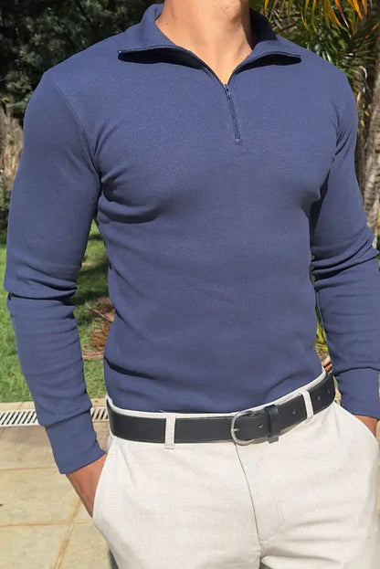 Cacharrel Masculina Italiana Premium - Elegância Casual com Zíper