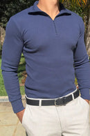 Cacharrel Masculina Italiana Premium - Elegância Casual com Zíper