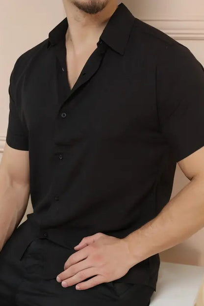 Camisa Social Masculina Manga Curta - 7 Cores de Pura Essência