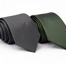 Kit 2 Gravatas Slim Masculinas Premium - Elegância para Cada Ocasião