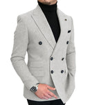 Formal 2025 New Burgundy Red Grey Lapel Tux Men Slim Fit Suits Coat Jacket Custom Made For Wendding Party Woolen cloth
