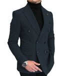 Formal 2025 New Burgundy Red Grey Lapel Tux Men Slim Fit Suits Coat Jacket Custom Made For Wendding Party Woolen cloth