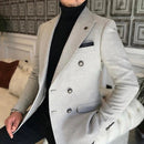 Formal 2025 New Burgundy Red Grey Lapel Tux Men Slim Fit Suits Coat Jacket Custom Made For Wendding Party Woolen cloth