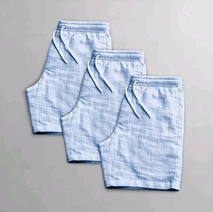 Kit Shorts Masculino Linho - Monte Seu Guarda-Roupa de Verão
