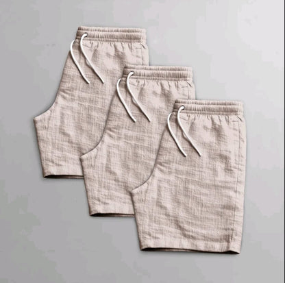Kit Shorts Masculino Linho - Monte Seu Guarda-Roupa de Verão