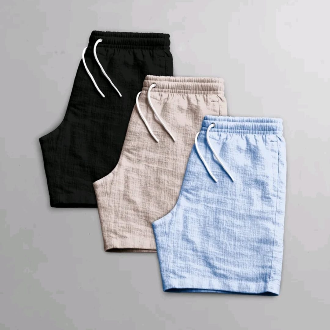 Kit Shorts Masculino Linho - Monte Seu Guarda-Roupa de Verão
