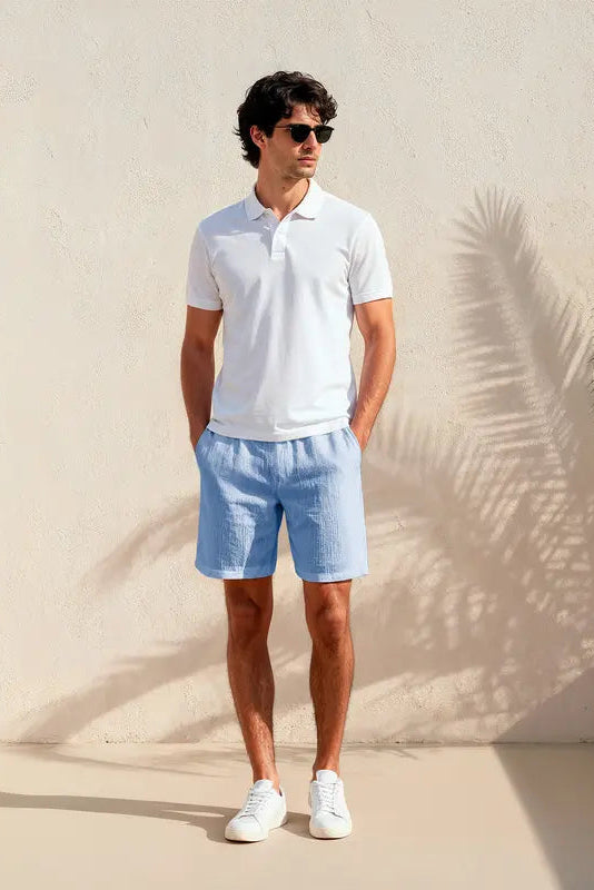 Kit Shorts Masculino Linho - Monte Seu Guarda-Roupa de Verão