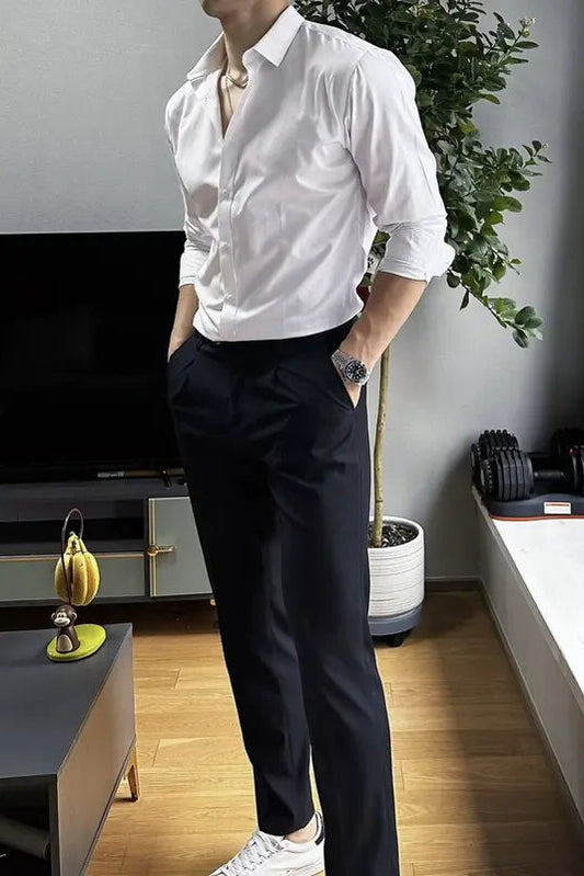 Camisa Social Masculina Manga Longa - Premium