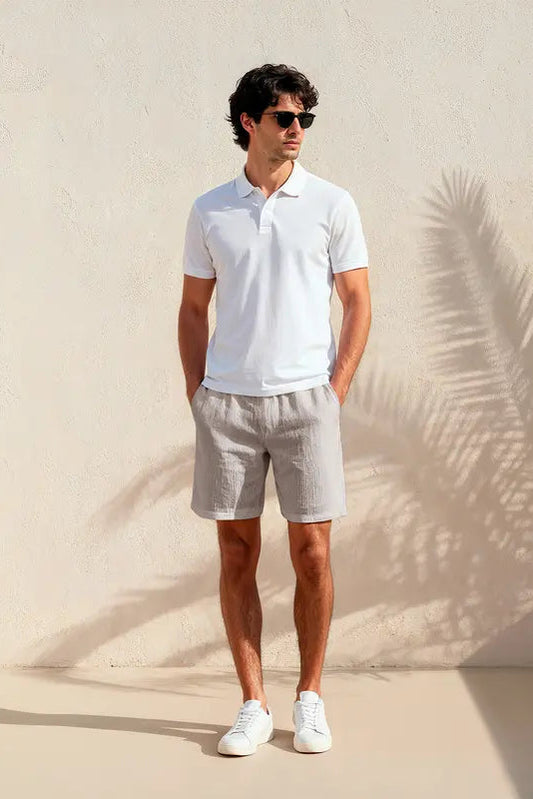 Kit Shorts Masculino Linho - Monte Seu Guarda-Roupa de Verão