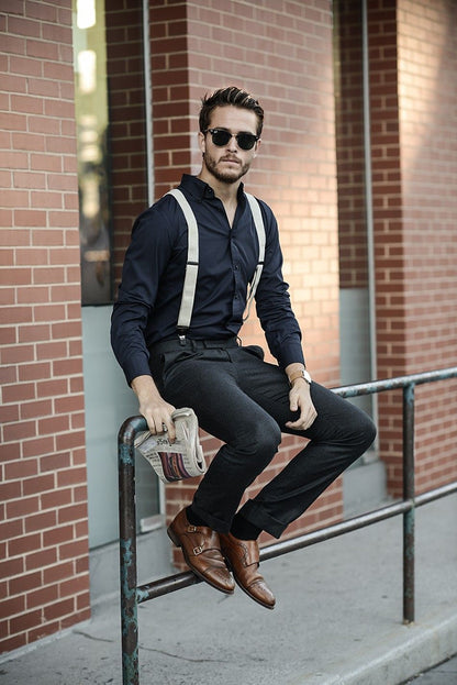 Suspensório Masculino Ajustável - Elegância Tradicional
