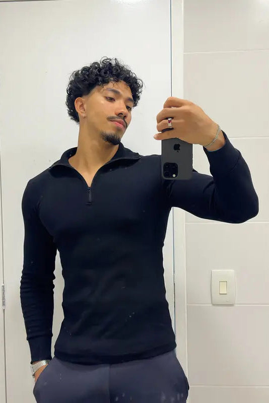 Cacharrel Masculina Italiana Premium - Elegância Casual com Zíper