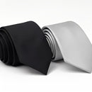 Kit 2 Gravatas Slim Masculinas Premium - Elegância para Cada Ocasião