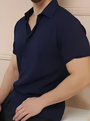 Camisa Social Masculina Manga Curta - 7 Cores de Pura Essência